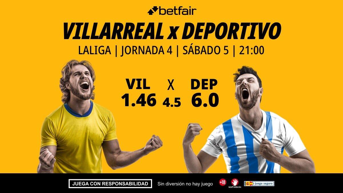 Villarreal - Deportivo de A Coruña: alineaciones, horario, dónde ver, pronósticos y estadísticas