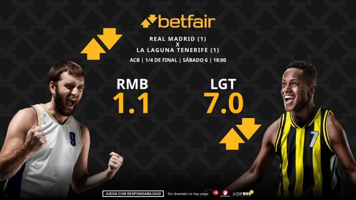 Real Madrid - La Laguna Tenerife (partido 3): horario, dónde ver, pronósticos, estadísticas y cuadro