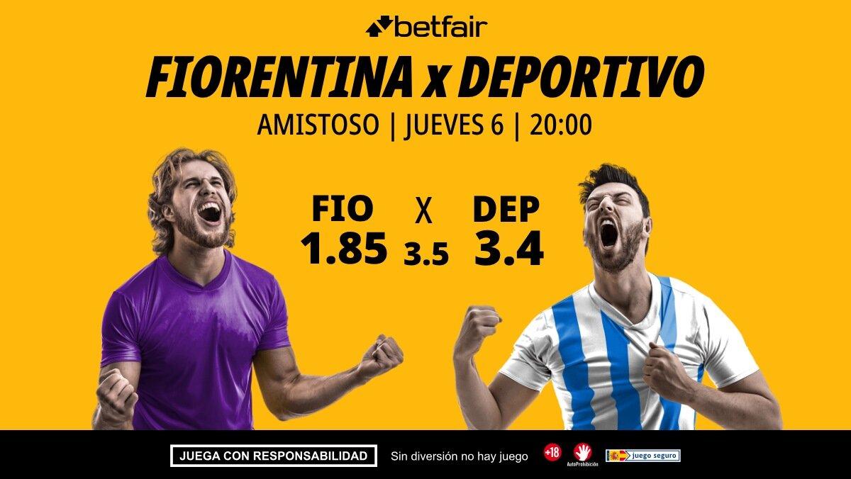 Fiorentina - Deportivo de A Coruña: alineaciones, horario, dónde ver, pronósticos y estadísticas