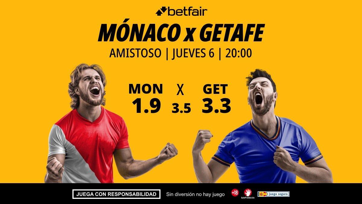 AS Mónaco - Getafe: alineaciones, horario, dónde ver, pronósticos y estadísticas