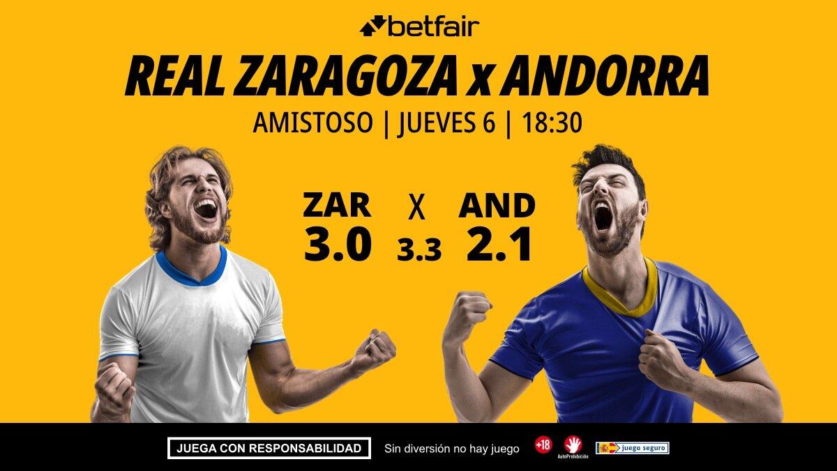 Real Zaragoza - FC Andorra: alineaciones, horario, dónde ver, pronósticos y estadísticas