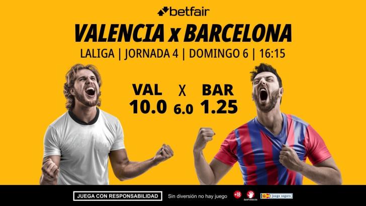 Valencia - Barcelona: alineaciones, horario, dónde ver, pronósticos y estadísticas