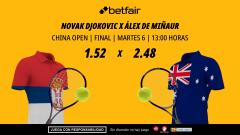 Novak Djokovic - Álex de Miñaur: horario, dónde ver, estadísticas y pronósticos