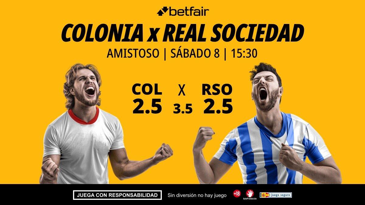 Colonia - Real Sociedad: alineaciones, horario, dónde ver, pronósticos y estadísticas