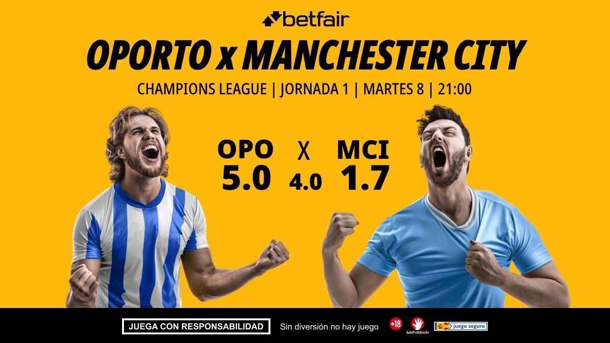 Oporto - Manchester City: alineaciones, horario, dónde ver, pronósticos y estadísticas