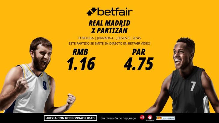 Real Madrid - Partizán: horario, dónde ver, bajas, estadísticas y pronósticos