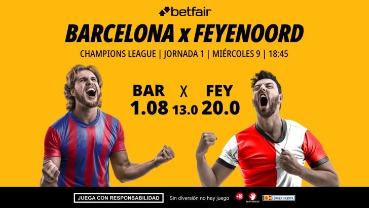 Barcelona - Feyenoord: alineaciones, horario, dónde ver, pronósticos y estadísticas
