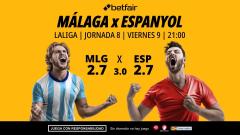 Málaga - Espanyol: alineaciones, horario, dónde ver, pronósticos y estadísticas