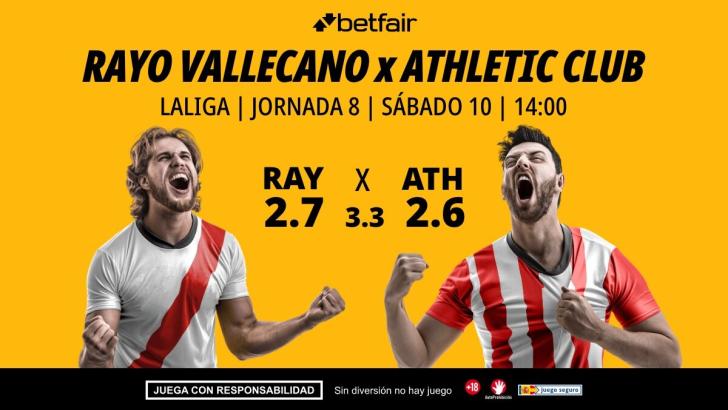 Rayo Vallecano - Athletic Club: alineaciones, horario, dónde ver, pronósticos y estadísticas