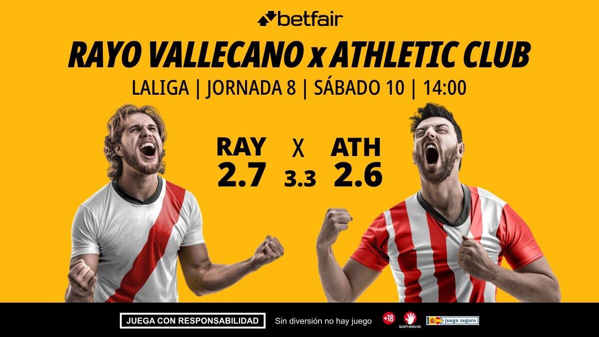 Rayo Vallecano - Athletic Club: alineaciones, horario, dónde ver, pronósticos y estadísticas