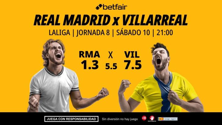 Real Madrid - Villarreal: alineaciones, horario, dónde ver, pronósticos y estadísticas