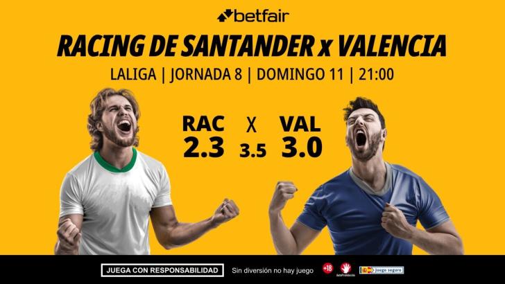 Racing de Santander - Valencia: alineaciones, horario, dónde ver, pronósticos y estadísticas