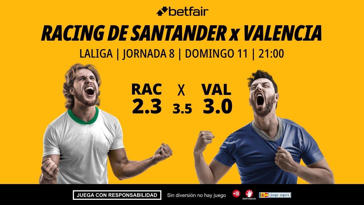 Racing de Santander - Valencia: alineaciones, horario, dónde ver, pronósticos y estadísticas