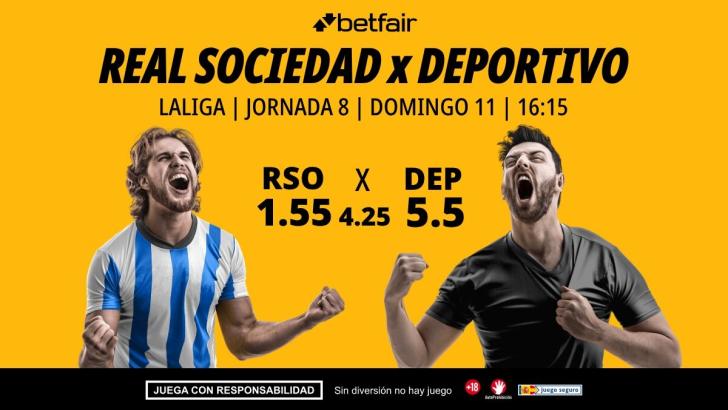 Real Sociedad - Deportivo de A Coruña: alineaciones, horario, dónde ver, pronósticos y estadísticas