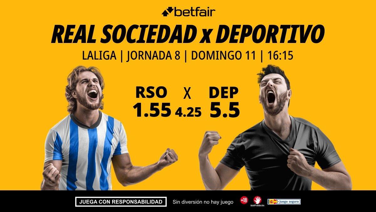 Real Sociedad - Deportivo de A Coruña: alineaciones, horario, dónde ver, pronósticos y estadísticas