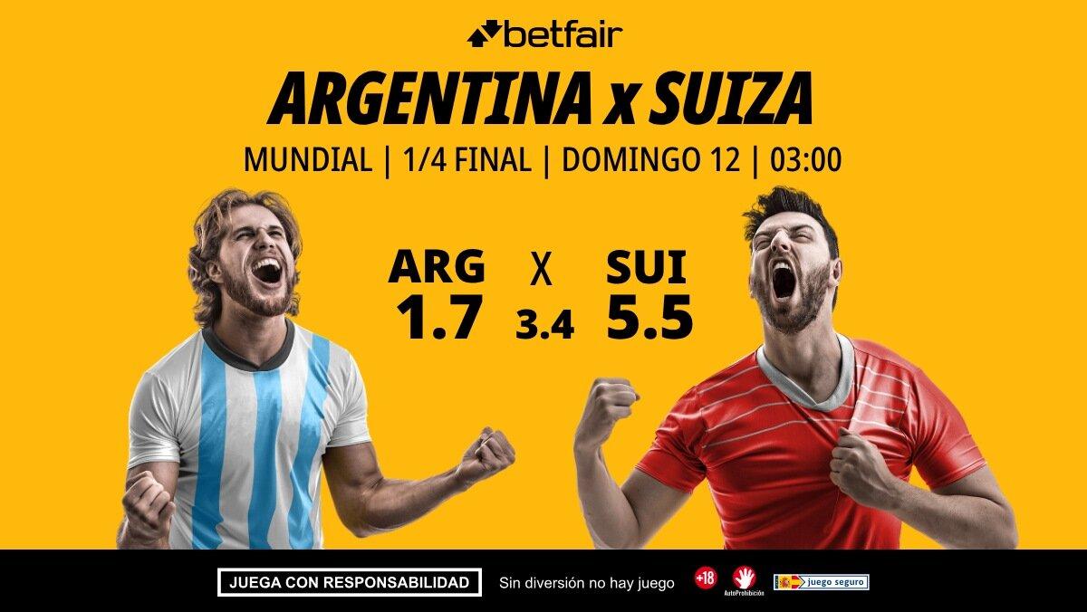 Argentina - Suiza: alineaciones, horario, dónde ver, pronósticos y estadísticas