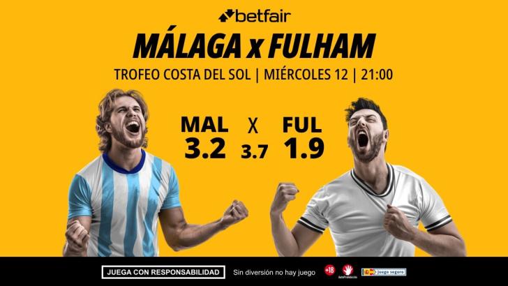 Málaga - Fulham: alineaciones, horario, dónde ver, pronósticos y estadísticas