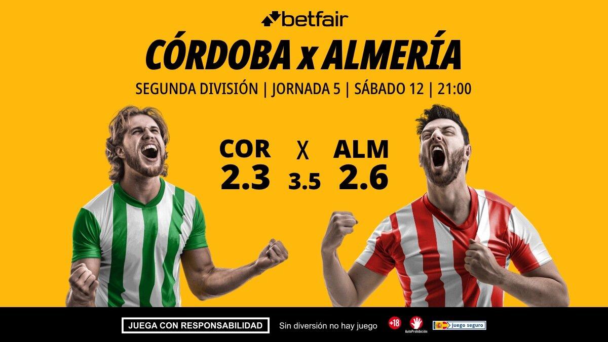 Córdoba - Almería: alineaciones, horario, dónde ver, pronósticos y estadísticas