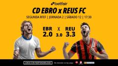 CD Ebro - Reus FC: alineaciones, horario, dónde ver, pronósticos y estadísticas