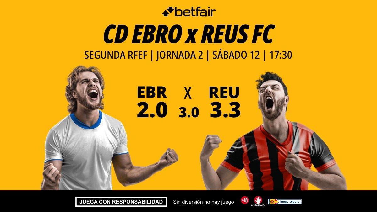 CD Ebro - Reus FC: alineaciones, horario, dónde ver, pronósticos y estadísticas