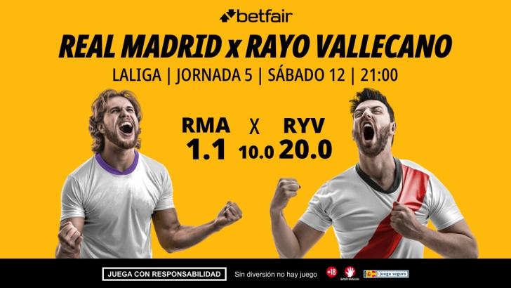 Real Madrid - Rayo Vallecano: alineaciones, horario, dónde ver, pronósticos y estadísticas