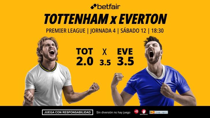 Tottenham - Everton: alineaciones, horario, dónde ver, pronósticos y estadísticas