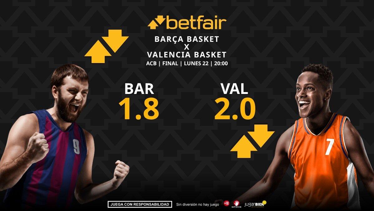 Barça - Valencia Basket (partido 4): horario, dónde ver, bajas, estadísticas y pronósticos