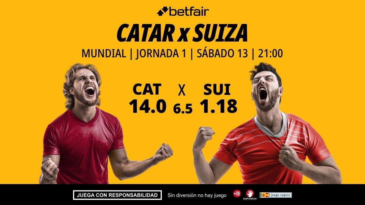 Catar - Suiza: horario, dónde ver, alineaciones, pronósticos y estadísticas