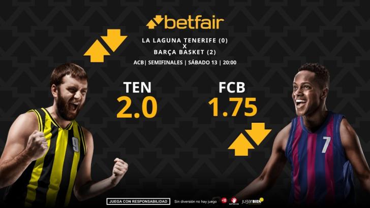 La Laguna Tenerife - Barça Basket (partido 3): horario, dónde ver, bajas, estadísticas y pronósticos