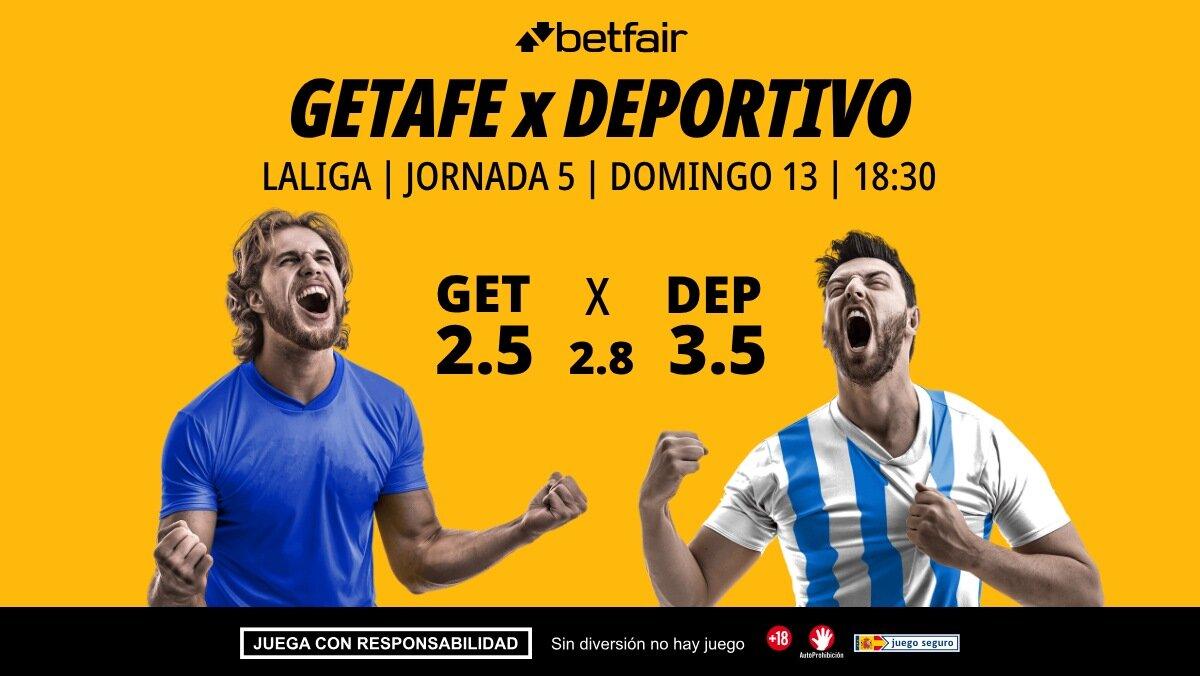 Getafe - Deportivo de A Coruña: alineaciones, horario, dónde ver, pronósticos y estadísticas