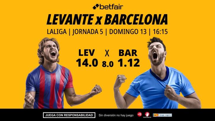 Levante - Barcelona: alineaciones, horario, dónde ver, pronósticos y estadísticas