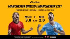 Manchester United - Manchester City: alineaciones, horario, dónde ver, pronósticos y estadísticas