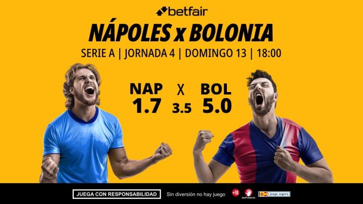 Nápoles - Bolonia: alineaciones, horario, dónde ver, pronósticos y estadísticas