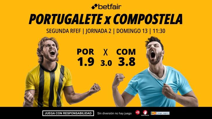 Portugalete - Compostela: alineaciones, horario, dónde ver, pronósticos y estadísticas