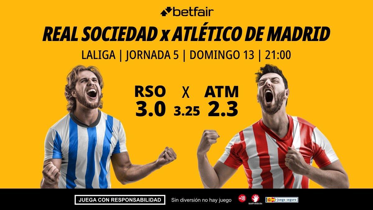 Real Sociedad - Atlético de Madrid: alineaciones, horario, dónde ver, pronósticos y estadísticas
