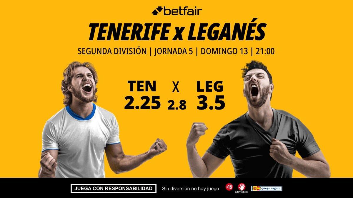 Tenerife - Leganés: alineaciones, horario, dónde ver, pronósticos y estadísticas