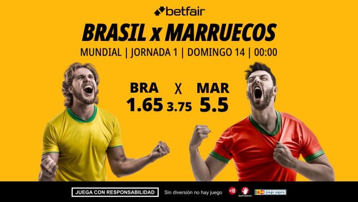 Brasil - Marruecos: horario, dónde ver, alineaciones, pronósticos y estadísticas