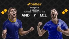 FC Andorra - Millwall: alineaciones, horario, dónde ver, pronósticos y estadísticas