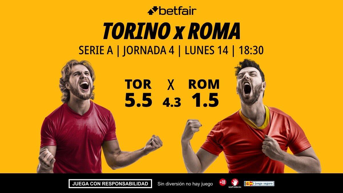 Torino - Roma: alineaciones, horario, dónde ver, pronósticos y estadísticas