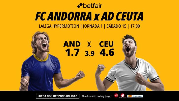 FC Andorra - AD Ceuta: alineaciones, horario, dónde ver, pronósticos y estadísticas
