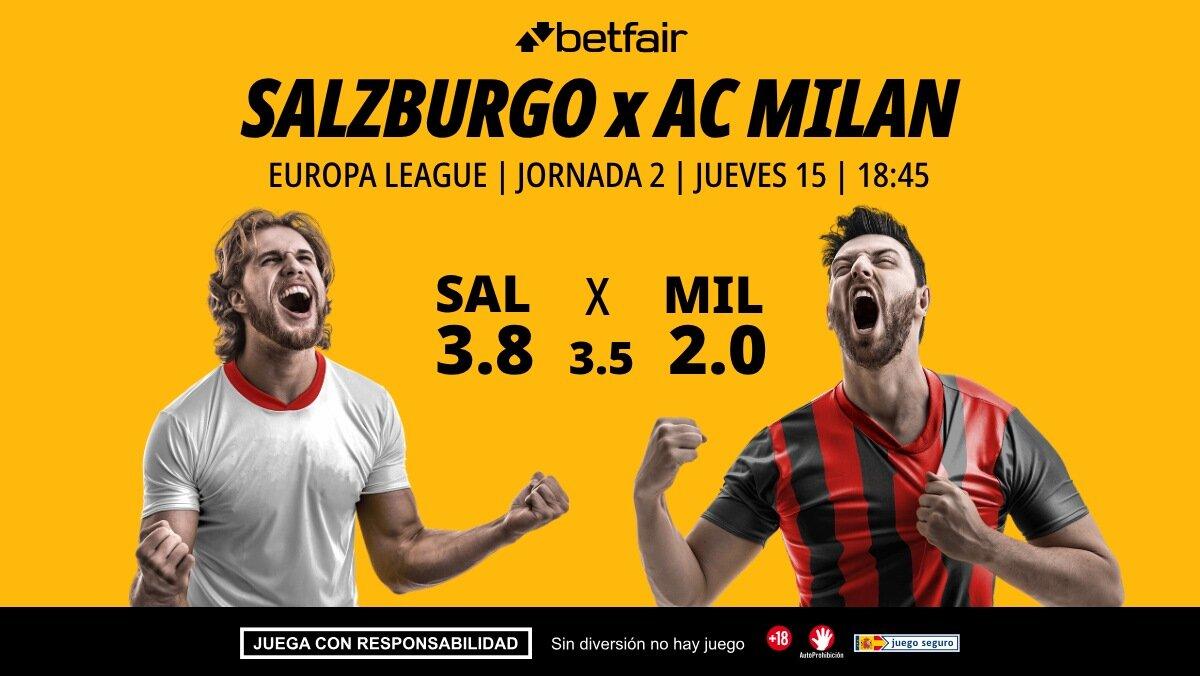 Salzburgo - AC Milan: alineaciones, horario, dónde ver, pronósticos y estadísticas