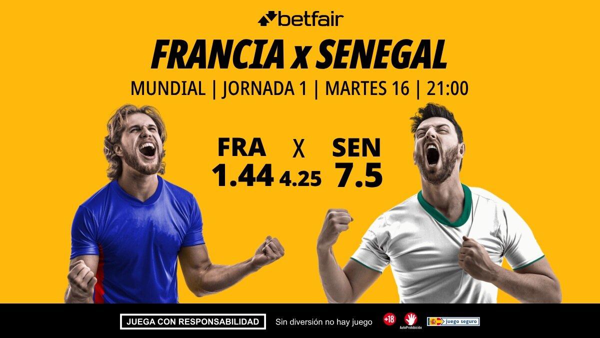 Francia - Senegal: horario, dónde ver, alineaciones, pronósticos y estadísticas