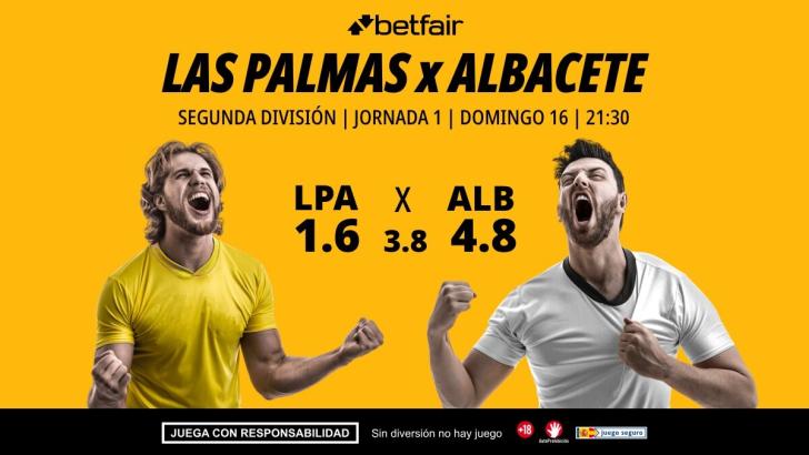 Las Palmas - Albacete: alineaciones, horario, dónde ver, pronósticos y estadísticas