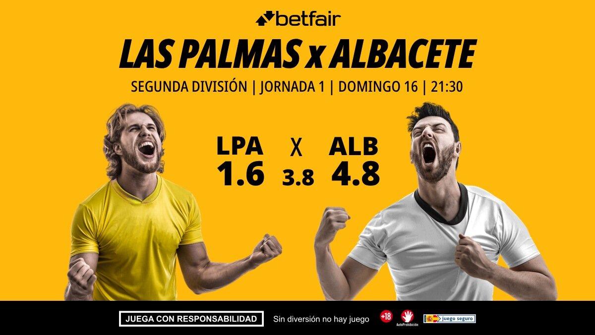 Las Palmas - Albacete: alineaciones, horario, dónde ver, pronósticos y estadísticas