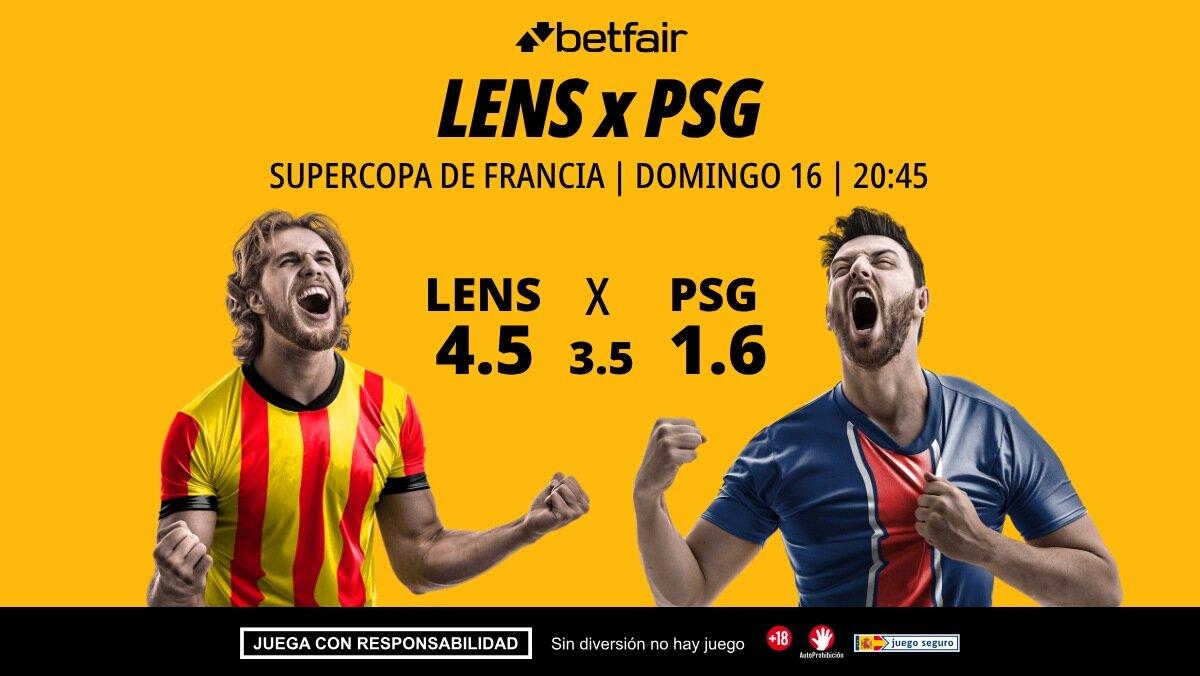 Lens - PSG: alineaciones, horario, dónde ver, pronósticos y estadísticas