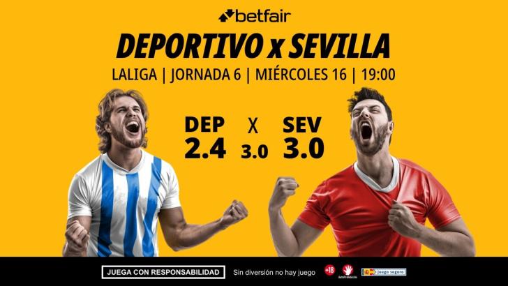 Deportivo de A Coruña - Sevilla: alineaciones, horario, dónde ver, pronósticos y estadísticas