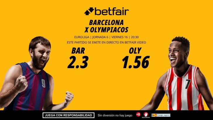 FC Barcelona - Olympiacos: horario, dónde ver, bajas, estadísticas y pronósticos