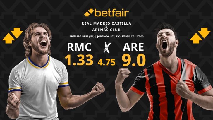 Real Madrid Castilla - Arenas Club: horario, dónde ver, estadísticas, pronósticos y clasificación