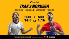 Irak - Noruega: horario, dónde ver, alineaciones, pronósticos y estadísticas