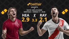 Hearts - Rayo Vallecano: alineaciones, horario, dónde ver, pronósticos y estadísticas